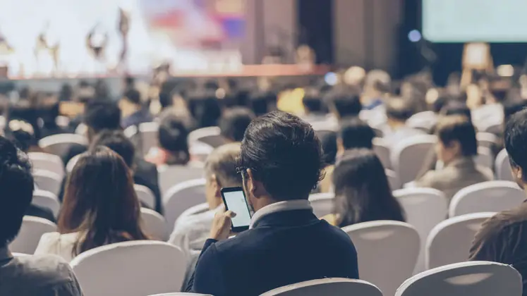 Participantes em uma edição presencial do Academias de Sucesso